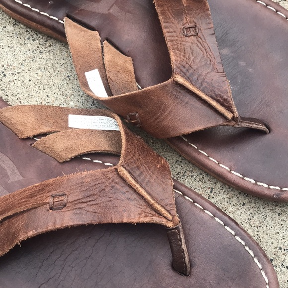 ?UGG Brown Leather Thong Sandal main image 7